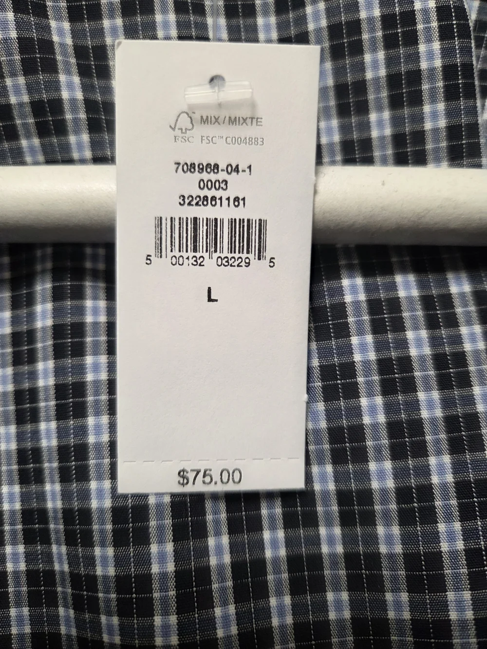 Banana Republic Navy and White Check Button-Down Casual Shirt